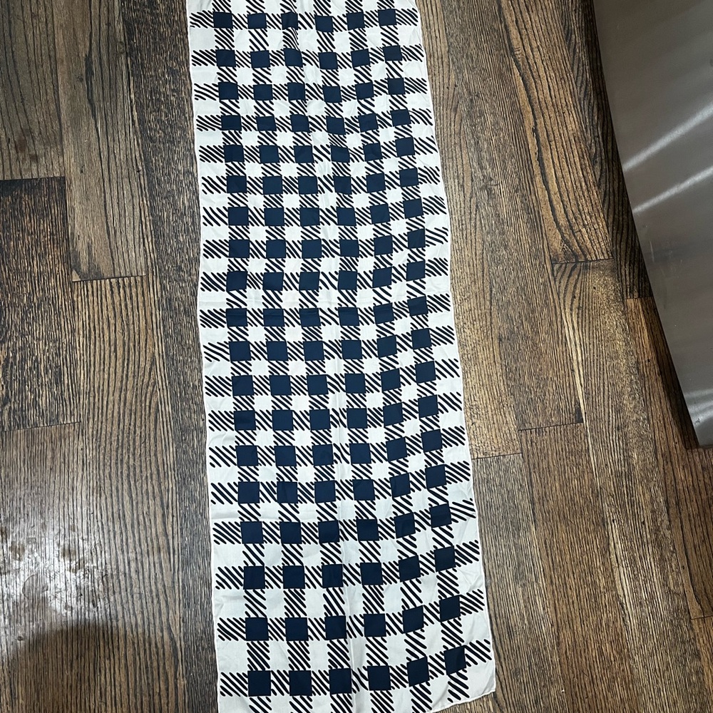 Vintage Echo Navy Silk Scarf